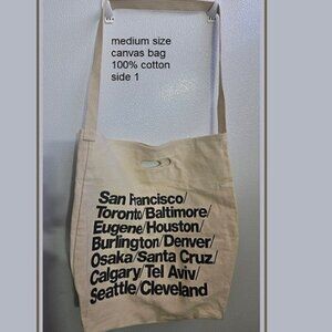 slouchy / shoulder / crossbody / messenger / hobo / Canvas 100% cotton Tote bag
